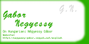 gabor negyessy business card