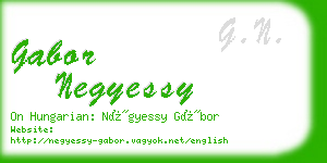 gabor negyessy business card